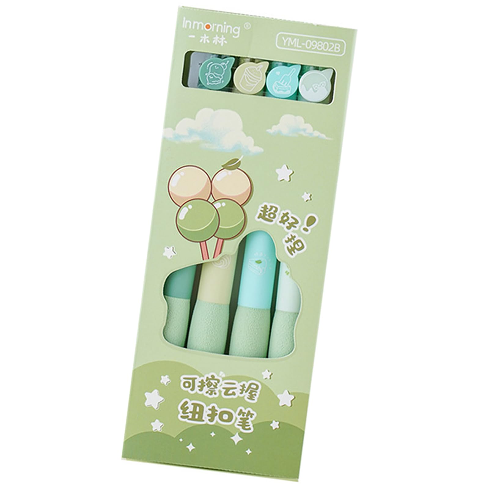 Kalttoy 4Pieces Retractable Gel Pen Novelty Erasable Gel Pen 0.5MM Tip Smooth to Write for Boy Girl Student Adult Journaling Erasable