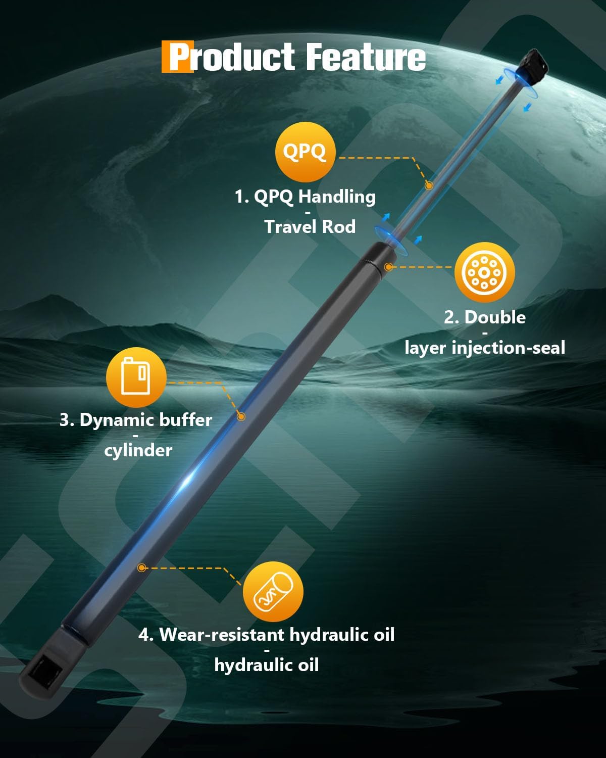 SCITOO Liftgate Lift Supports Replacement Struts Gas Springs Shocks Fit for Nissan Murano 3.5L 2005-2007