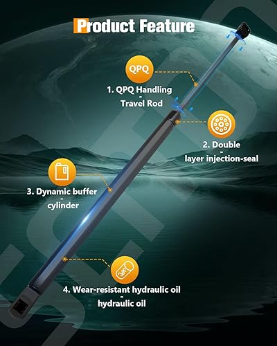 Vista 837 de SCITOO PM1017 - Soportes de elevación de 17.8 pulgadas para Hyundai Santa Fe 2007-2012 trasero izquierdo y derecho Liftgate Shock Struts 2pcs