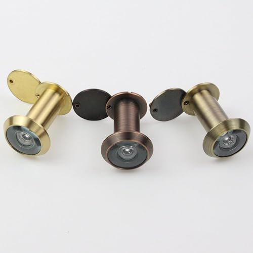 Miniatura 6 de Earl Diamond - Orificios para puerta, mirilla de latón macizo de 200 grados con cubierta giratoria de privacidad resistente para puertas de 1-38 a
