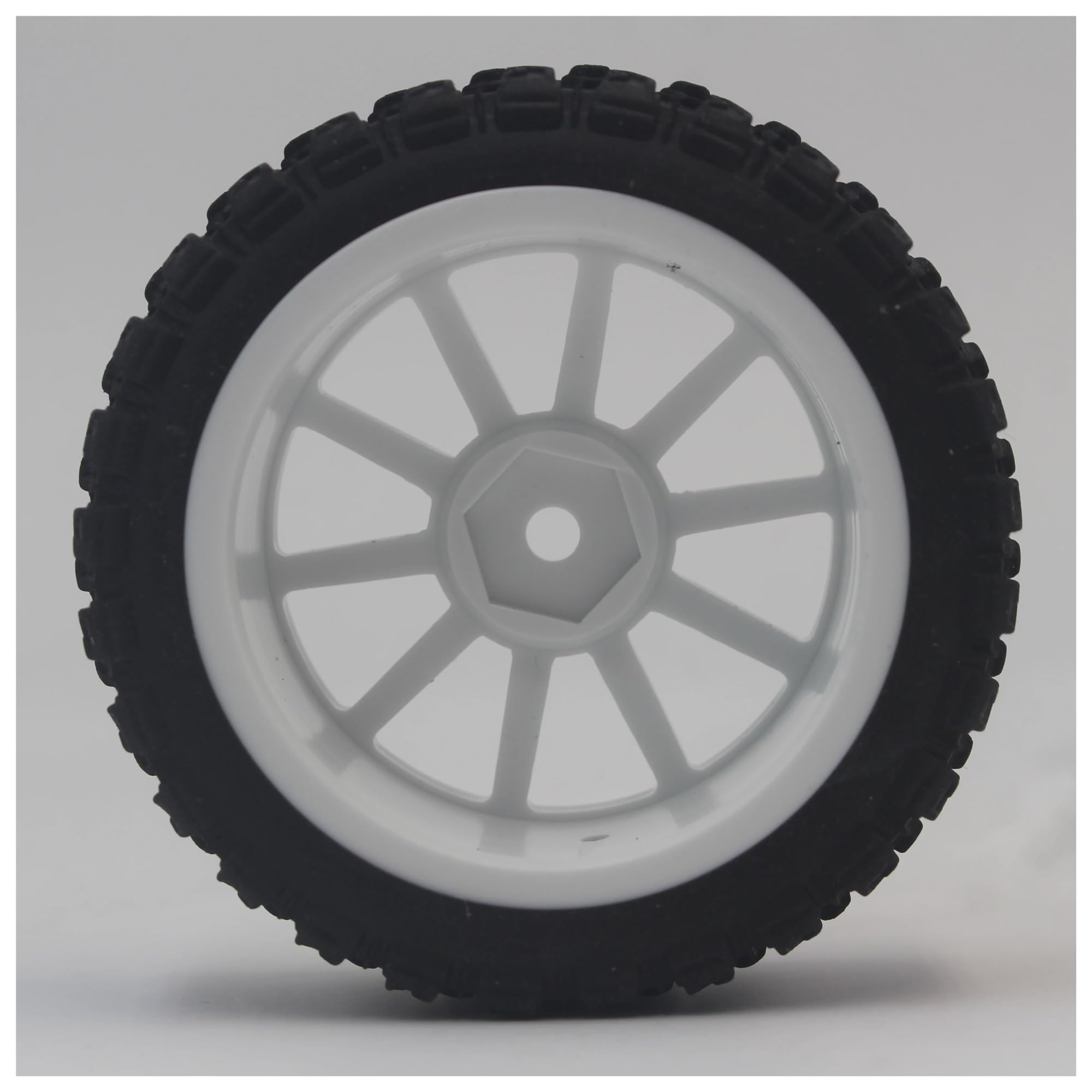 Rc Tire Jante pour 1:10 pour Rallye pour Touring 1/16 pour Buggy 4 Pièces pour 1/10 pour Pneus for Rallye Pneu Jante W10S1 (Matériau Blanc) 0 Mm Décalage Convient