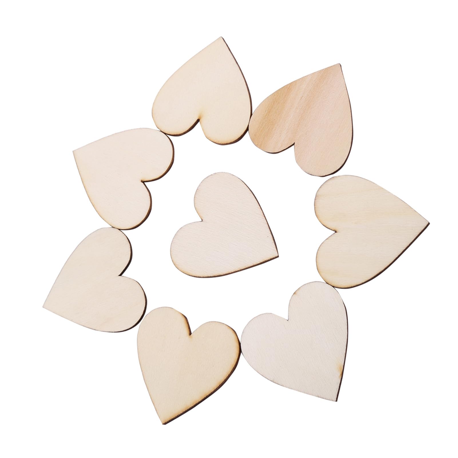 Yctze Serca Drewniane do Rękodzieła, Ozdoby 10-80mm for Scrapbooking (40mm) | Wysokiej jakości drewno, Gładkie wykończenie, Idealne do scrapbookingu, tworzenia kartek, Naturalny kolor drewna, Nadaje