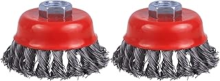 WENORA Wire Wheel Brush Cup Brush, 2 PackTwis...,
