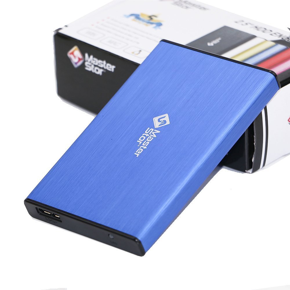 MasterStor 2 años de garantía-Unidad de Disco Duro Externo USB 3.0 Super-rápido de 2.5 Pulgadas SATA Laptop Disco Duro Disco Duro portátil Azul (80 GB, 120 GB, 160 GB, 320 GB, 500 GB, 1 TB) (160GB)