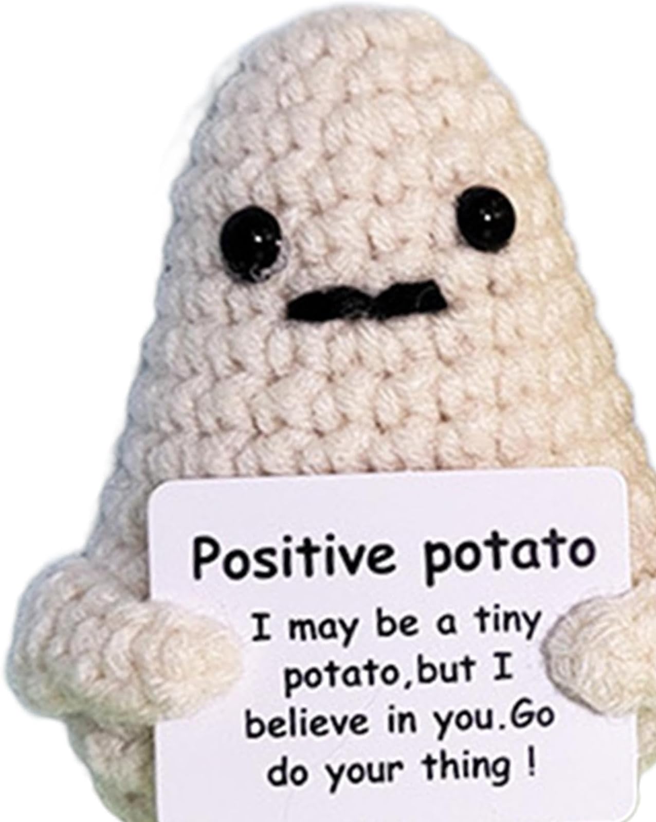 CLUB BOLLYWOOD® Funny Positive Potato Funny Knitted Potato Doll for Decoration New Year Beige 7cm | Holiday & Seasonal D?©cor | Christmas & Winter | Ornaments | Ornaments | 1 Knitted Potato Doll