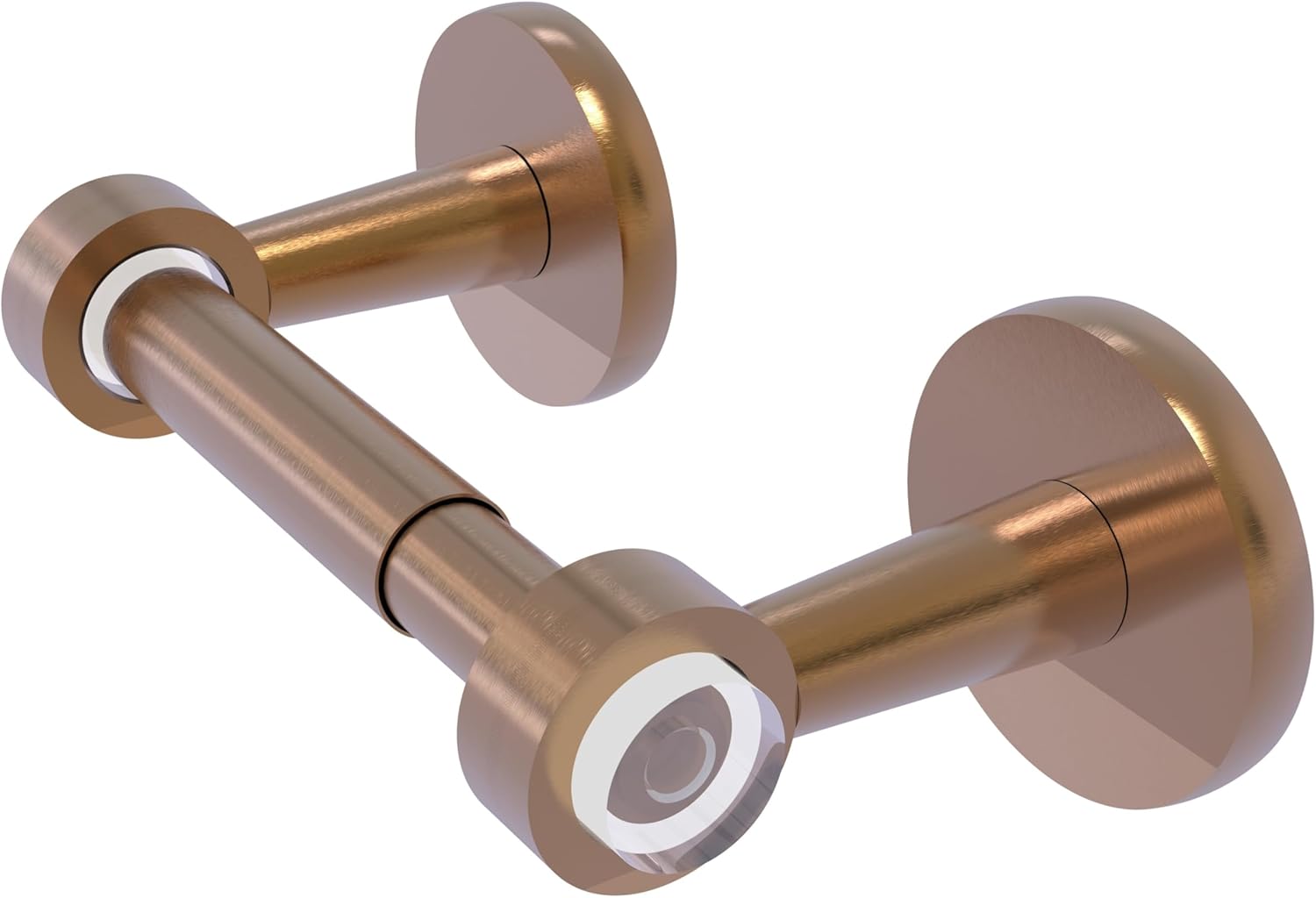 Allied Brass CV-24-BBR Clearview Collection Two Post Tissue Toilet Paper Holder, Brushed Bronze