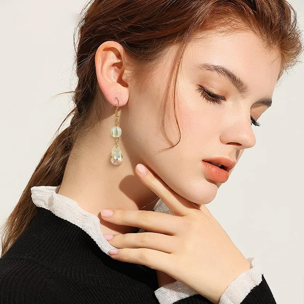 1 Box 100Pcs Teardrop Glass Charms Crystal Dangle Charms Colorful Assorted Shine 9 x 16m Small Hanging Gemstone Craft Pendants for Jewelry Making Necklaces Earrings DIY Crafts Accessories - Image 5