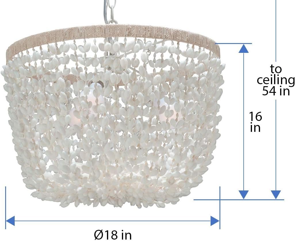 KOUBOO Inverted Pendant Lamp, Bubble Seashell, White