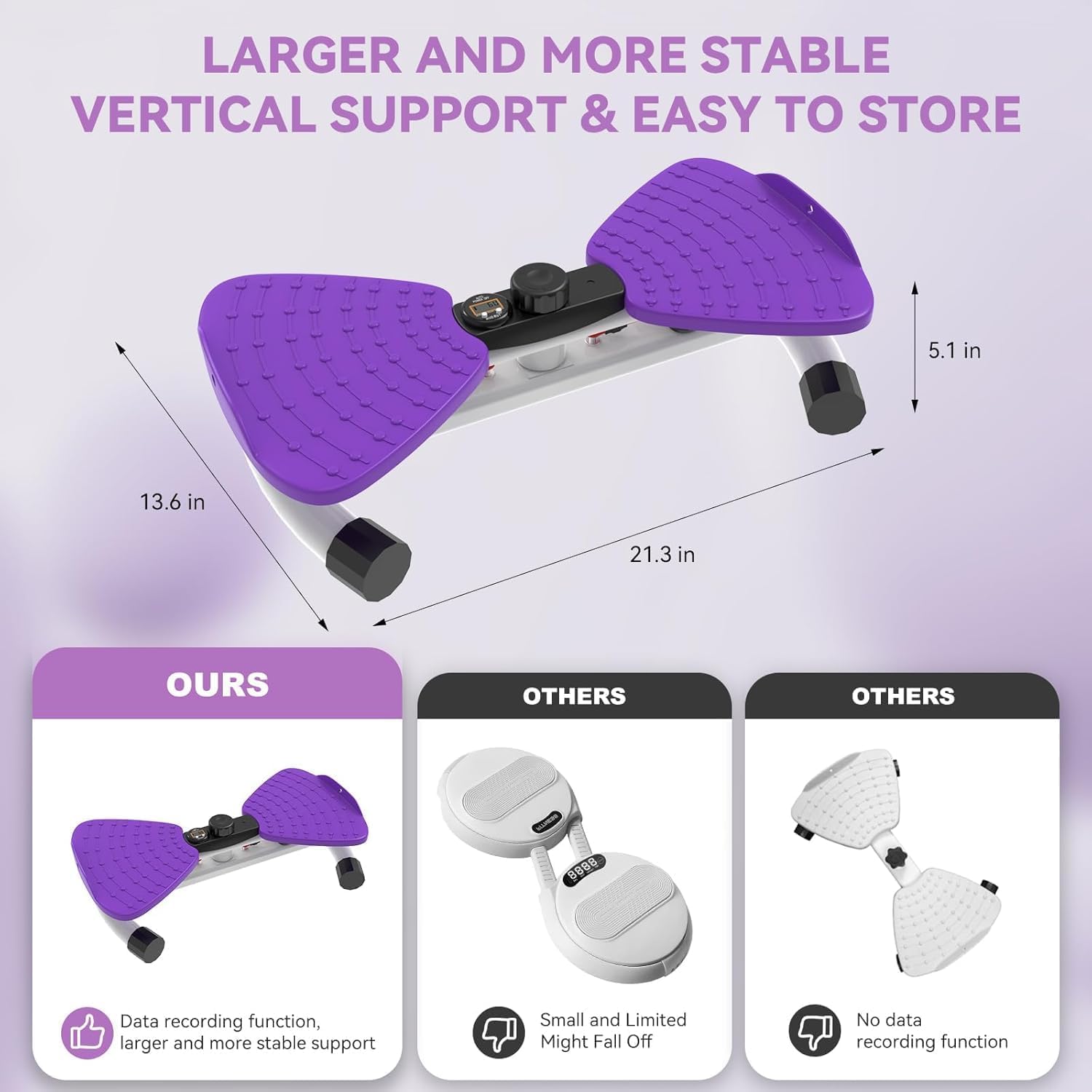 Machine de torsion de taille réglable pour femmes et hommes – Plateau de torsion abdominale silencieux pour le gymnase à la maison, capacité de avec affichage numérique pour suivre le temps