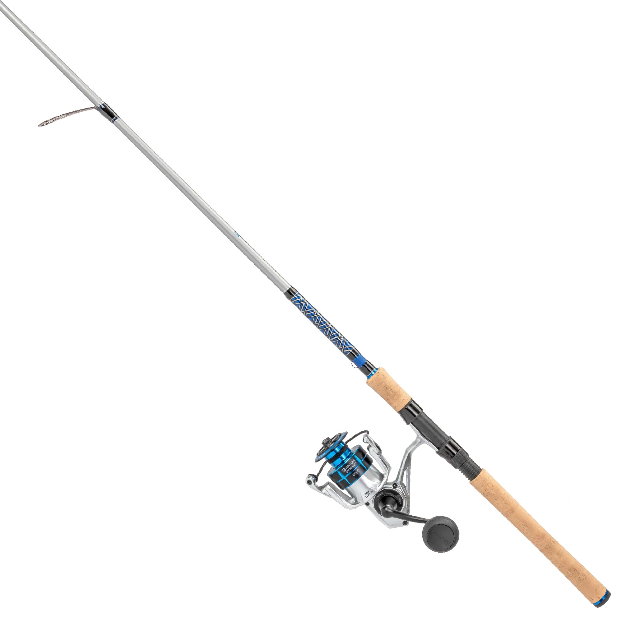 Quantum Strive Spinning Reel and Fishing Rod Combo, 7-Foot 1-Piece, Medium Power Fast Action Rod, Graphite Blank, Size 4000 Reel, 6.2:1 Gear Ratio : Sports & Outdoors