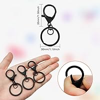 Vista 47 de 30Pcs Lobster Claw Clasps Keychain for Jewelry Making,Metal Lobster Clasp Swivel Trigger Clips with Jump Rings Flat Split Keychain Ring for DIY