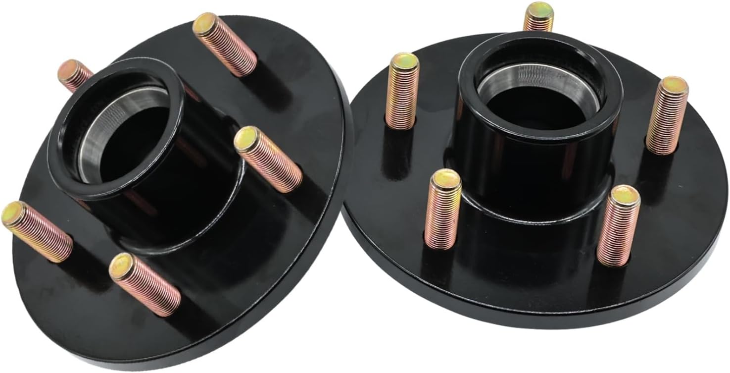Nakkaa 5 Lug Trailer Hub Kit Compatible with 3500 LBS 1-1/16" Axle 5x5 Trailer Hub Assembly Heavy Duty 5 Bolt Trailer Wheel Hub Trailer Idler Hub