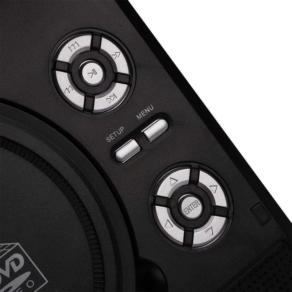Tosuny Pantalla Giratoria 7.8 Pulgadas Reproductor DVD Portátil con TV Cargador Auto Gamepad Batería Recargable Radio FM