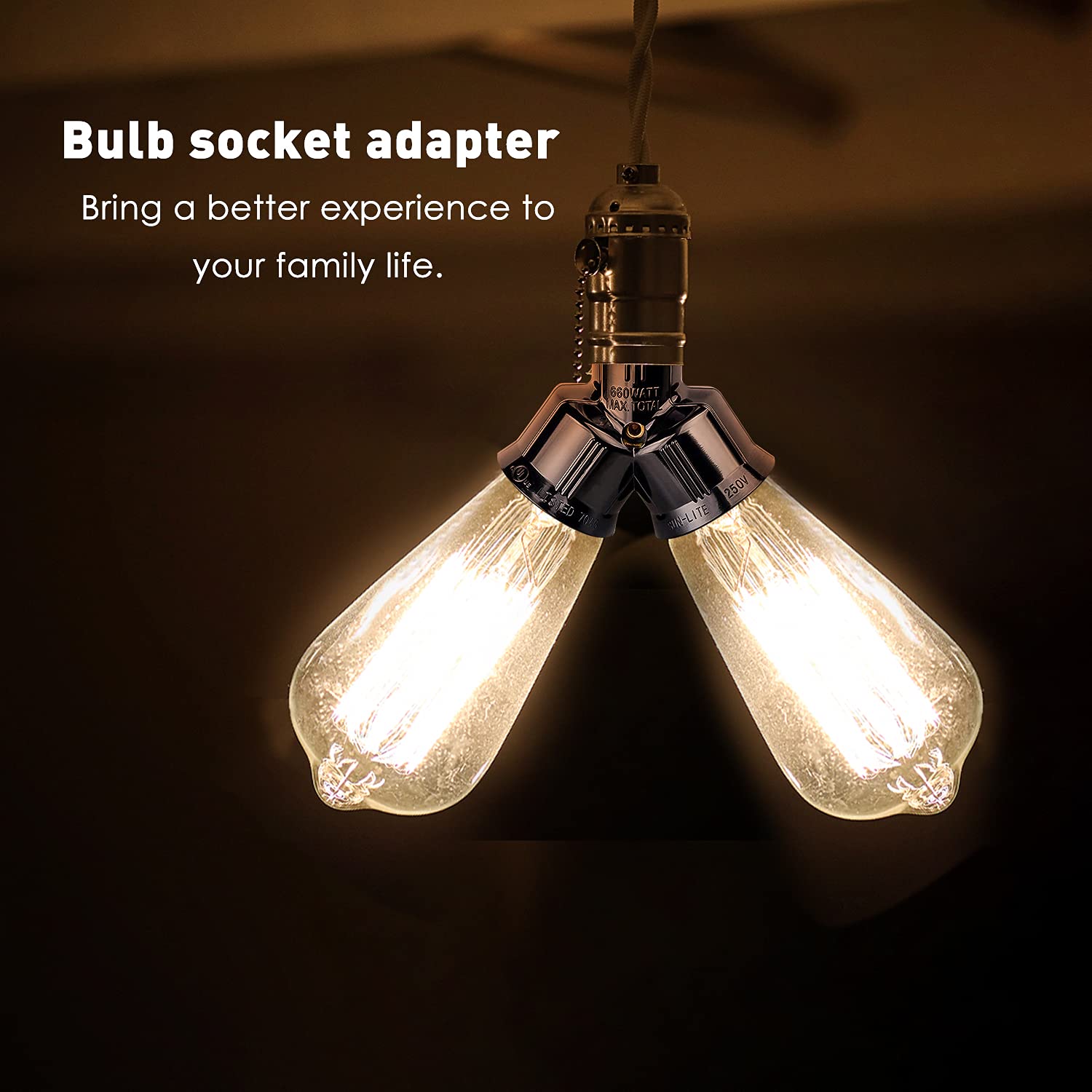Uр Tо 60% оƒƒ 2 in 1 E26 E27 Socket Splitter Adapter, UL Listed 2 E26 E27 Standard Medium Base Bulbs in 1 Socket Y-Shape Lamp Holder Converter, Maximum 660W and 302°F Heat Resistant Light Bulb Splitter 2Pcs 🔥 2 in 1 E26 E27 Socket Splitter Adapter, UL Listed 2 E26 E27 Standard Medium Base Bulbs in 1 Socket Y-Shape Lamp Holder Converter, Maximum 660W and 302°F Heat Resistant Light Bulb Splitter 2Pcs