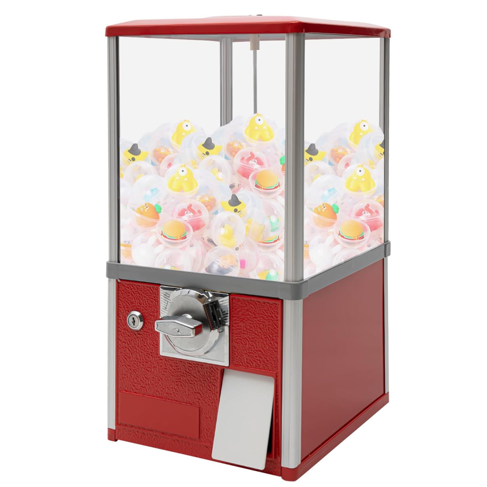 Distributore automatico a gettoni commerciale per giocattoli e caramelle, ideale per sale giochi e ambienti di vendita al dettaglio