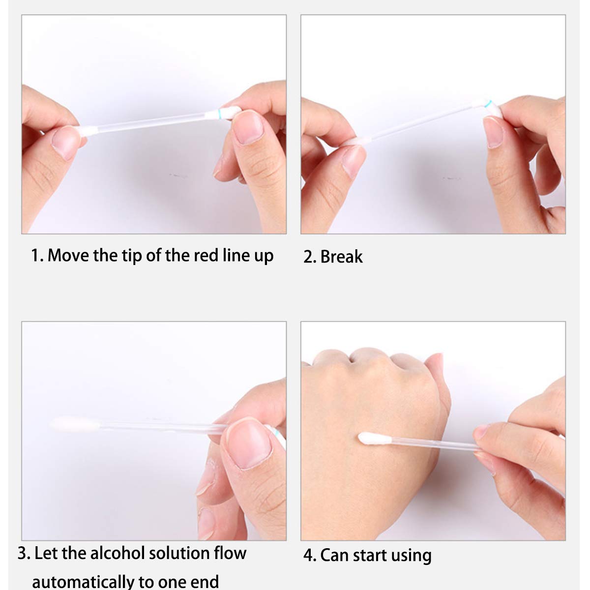 150 - Rubbing Alcohol Swabs Cotton Swabsticks Individually Wrapped for Wound Care Trave Newborn Baby Safety