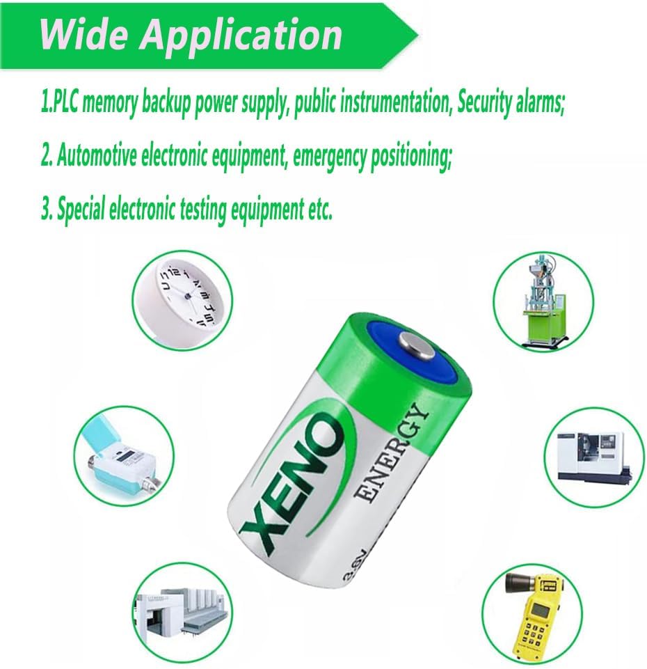 （2-Pack XL-205F D Std 3.6v Lithium Thionyl Chloride Battery for Xeno Energy XL-205F Battery (19000MAH)