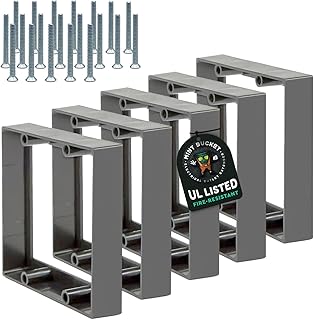 3/4" Double Gang Receptacle Outlet Box Extenders, UL Listed - 6-32 x 1.25 Screws, Electrical Outlet Extender for Electrical Box & Electrical Outlet Switches (5 Pack) (Black/Gray)