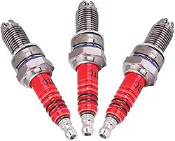 Vela de ignição de eletrodo, 3 peças de vela de ignição D8Tc 3 eletrodos para Cg 125 150 C Motocicleta Scooter ATV Quads Vela de ignição para 190 galeses Pit Bike Shineray
