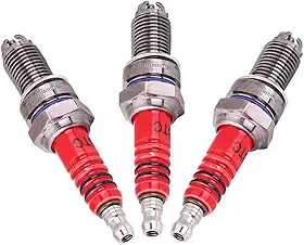 Vela de ignição de eletrodo, 3 peças de vela de ignição D8Tc 3 eletrodos para Cg 125 150 C Motocicleta Scooter ATV Quads Vela de ignição para 190 galeses Pit Bike Shineray