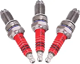 Vela de ignição de eletrodo, 3 peças de vela de ignição D8Tc 3 eletrodos para Cg 125 150 C Motocicleta Scooter ATV Quads Vela de ignição para 190 galeses Pit Bike Shineray