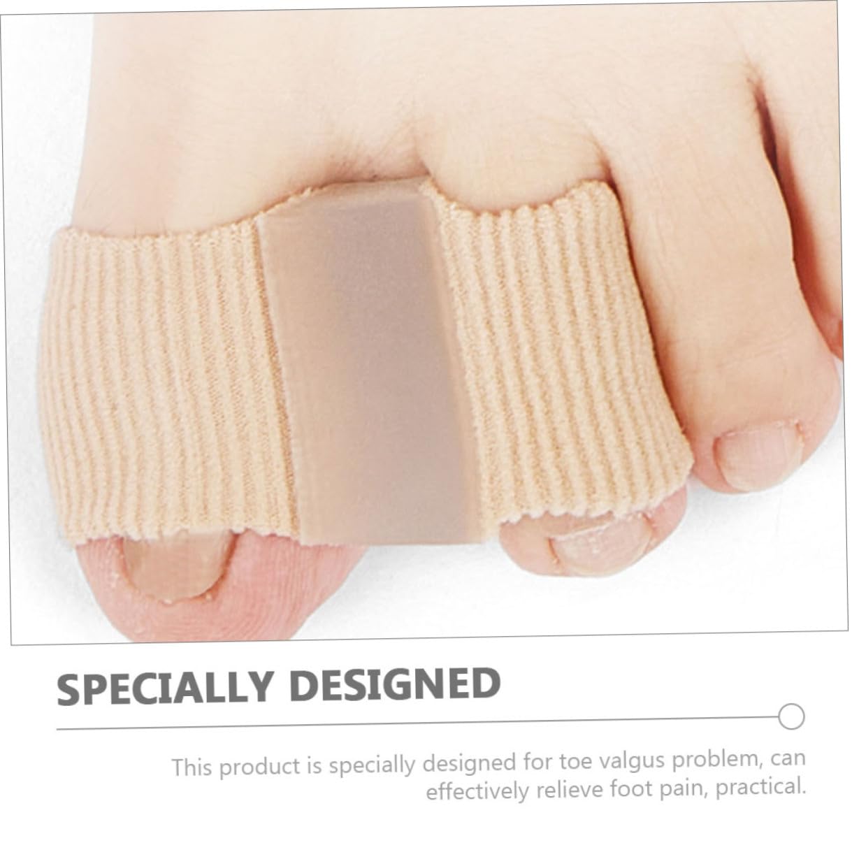 VICASKY 12pcs Skin Color Toe Separators Bunion Relief Overlapping Toe Pads for Women Foot Care and Pedicure Nail Art Tools