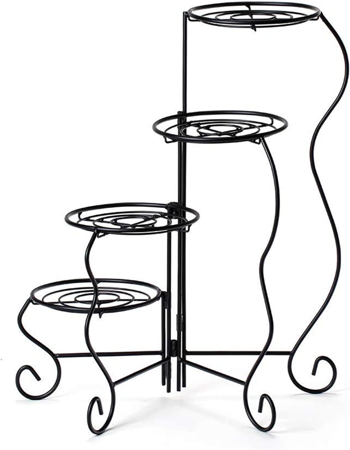 Worth Garden Metal Plant Stand,Foldable 4Tier Corner