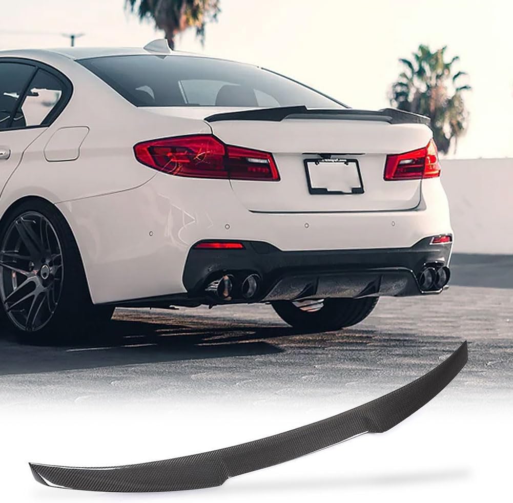 Carbon Fiber Trunk Spoiler for BMW 5 Series G30 and F90 M5 2017-2023 Rear Boot Highkick Wing Lip 520i 530i 540i Facotry Outlet (Style B)