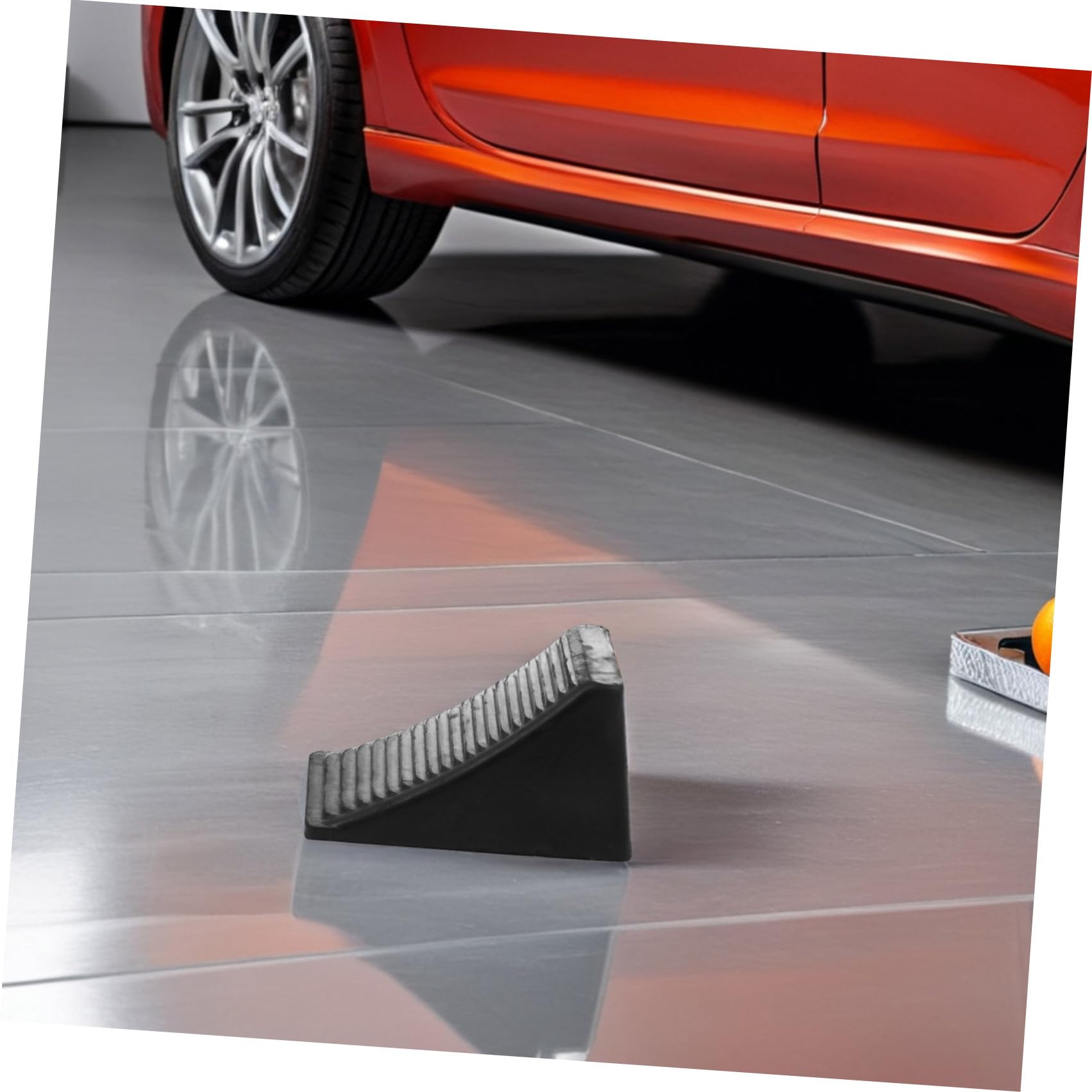 BESTYASH Unterlegkeile Schwarz 2 Stück aus Solidem Gummi rutschfest und Robust Praktische Radkeile für Anhänger und LKW für Reifenachsen für Sichere Parkposition