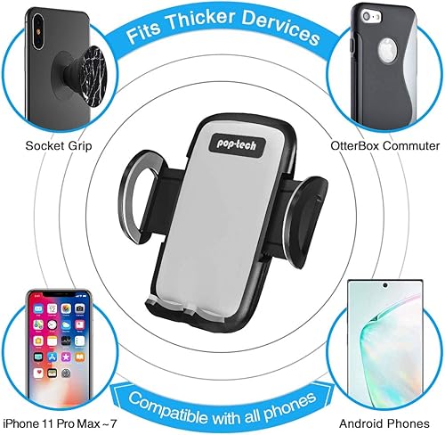 Miniatura 6 de pop-tech Soporte universal para teléfono móvil para tablero de automóvil, con ventosa giratoria de 360, soporte de teléfono celular para iPhone