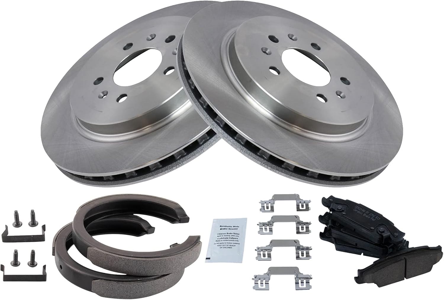 Rear brake pad and rotor kit for 2005-2008 Cadillac STS