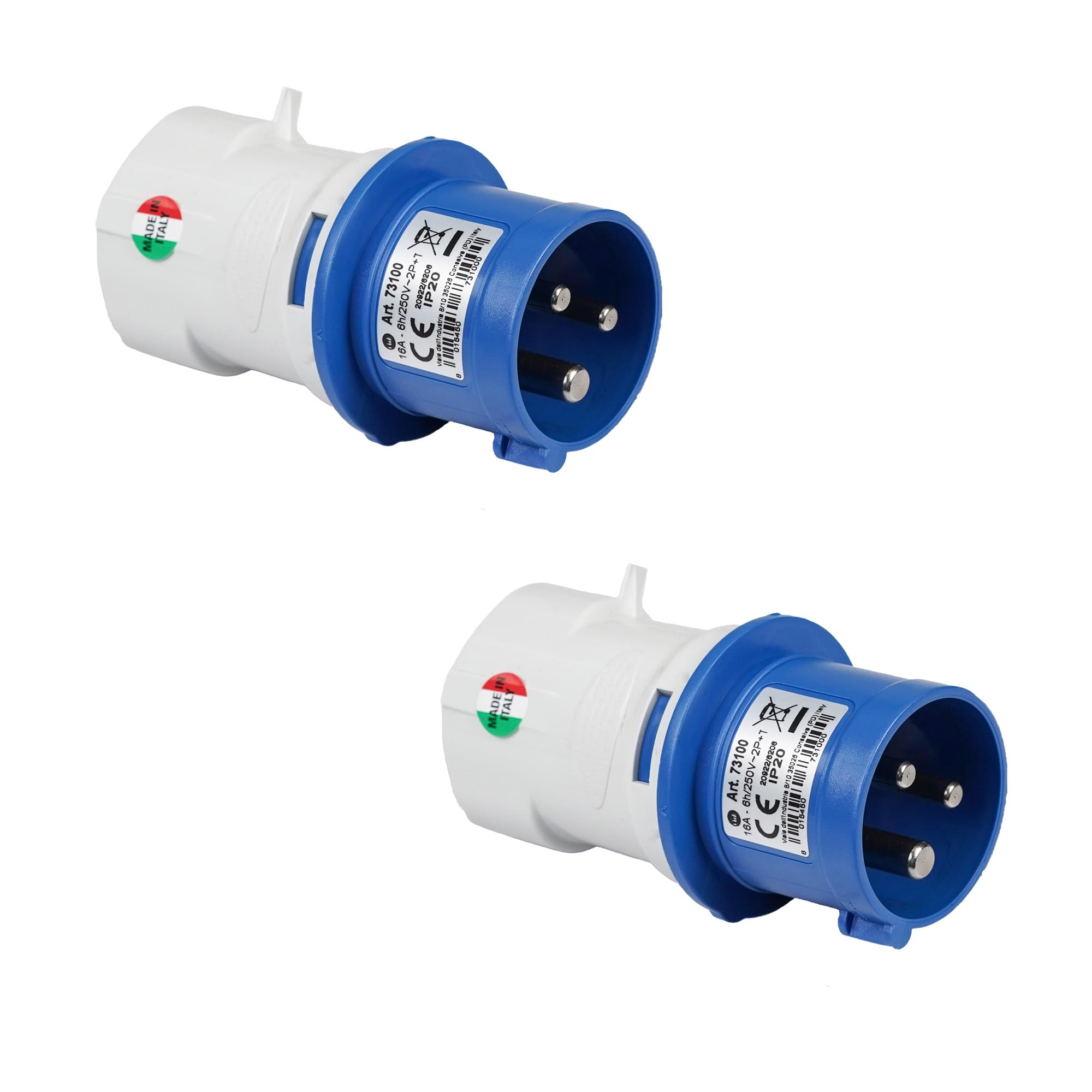 Adaptateur industriel CEE femelle Schuko bipas 16A FANTON 73100-B2 lot