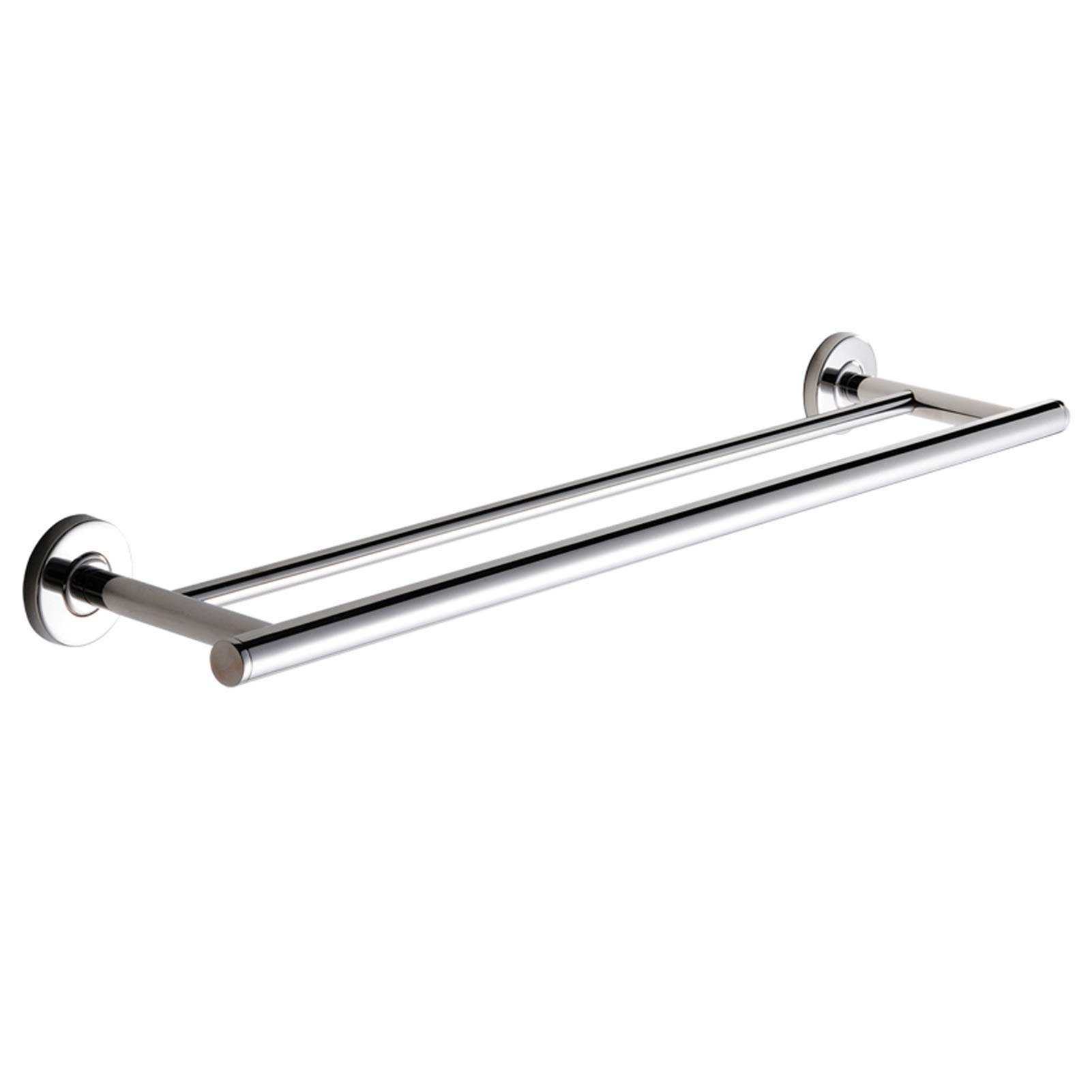 Porte-serviettes double en acier inoxydable 60 cm pour la salle de bain