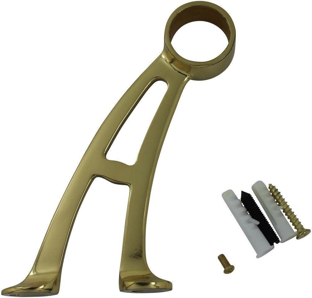 Brass Wall Mount Bar Bracket Fitting 1.5" Bar Rail | Renovator's Supply