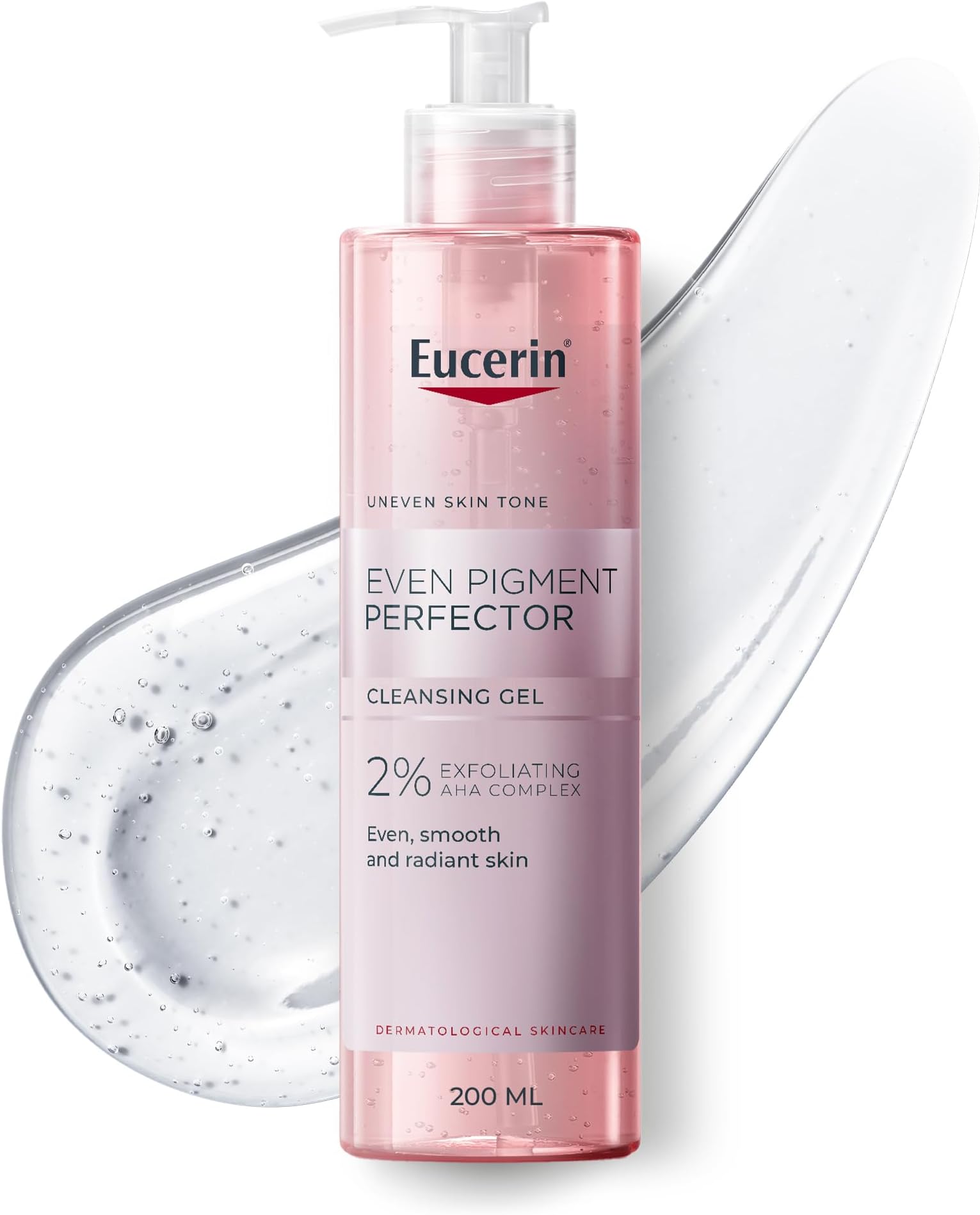 Eucerin Even Pigment Perfector Cleansing Gel, with 2% Exfoliating AHA Complex, Visible Spot Reduction in 1 Week, Even, Smooth and Radiant Skin, for All Skin Types, 200ml