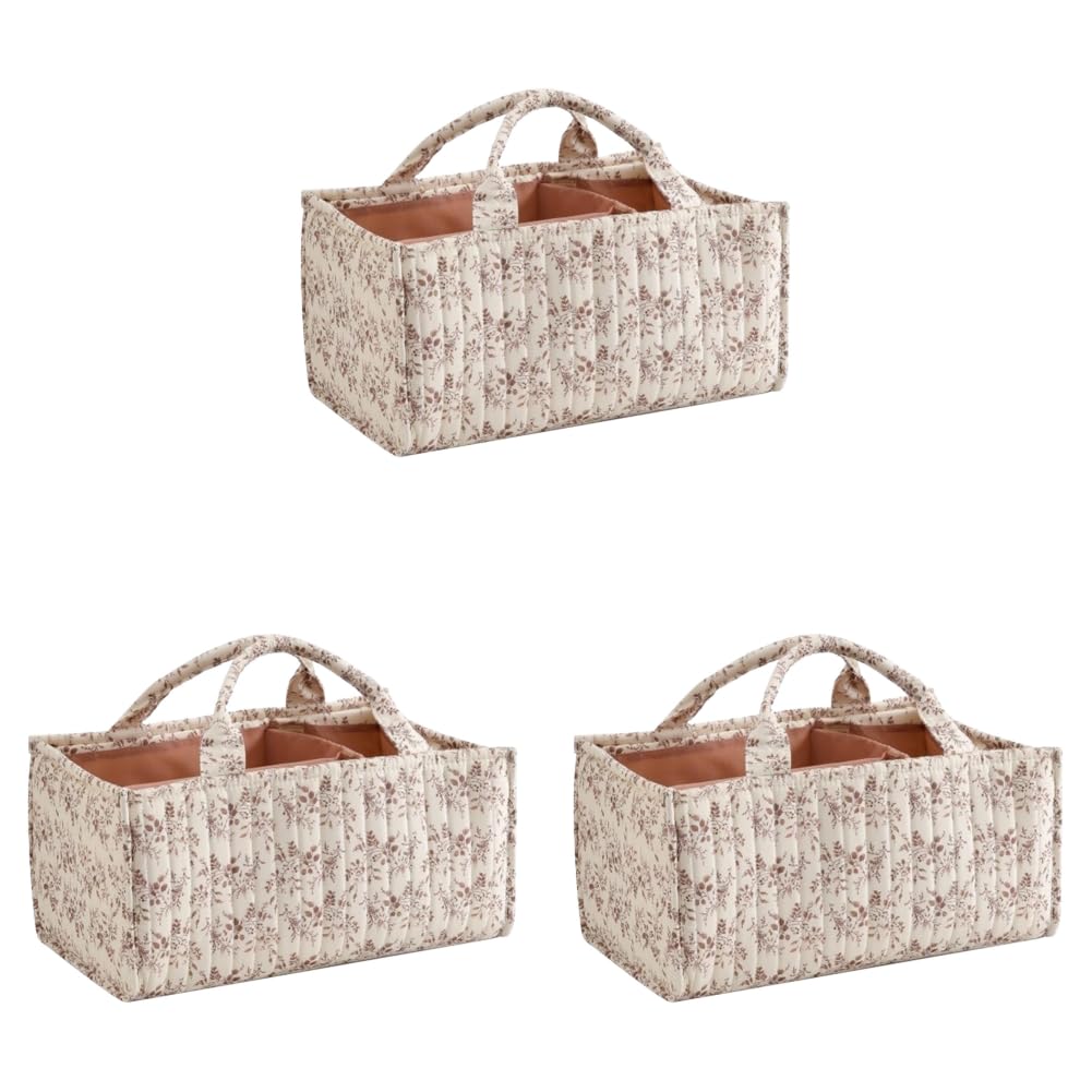 Baby Floral Storage Organizer z uchwytem do przechowywania pieluch o dużej pojemności dla niemowląt i żabek