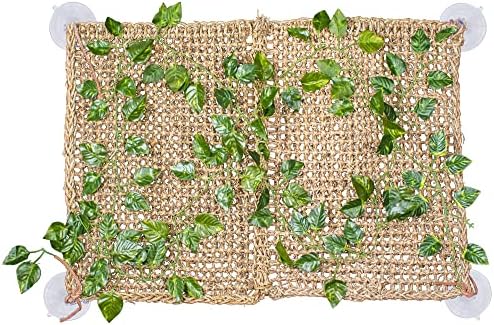 PENN-PLAX Reptology Lizard Lounger Vine Backdrop – 100% Natural Seagrass Fiber – Great for Bearded Dragons, Anoles, Geckos, and Other Reptiles