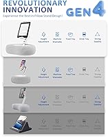 Vista 3 de Tablet & E-Reader Stand with Soft Plush Pillow and 2 Detachable Trays , Adjustable Tablet Holder for Bed or Lap Compatible with Kindle Kobo iPad