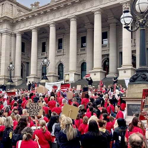State kindergarten teachers and educators strike for 24-hour over pay and heavy workloads.
