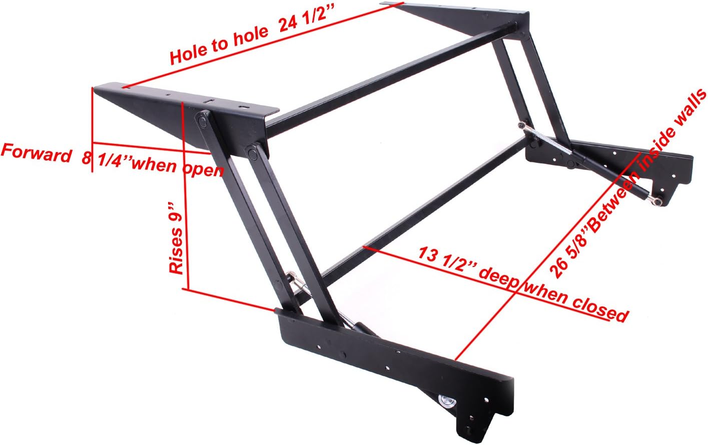 Not exact, similar. Lift up Top Large Coffee Table DIY Hardware Fitting Furniture Mechanism Gas Hydraulic Hinge (Black)