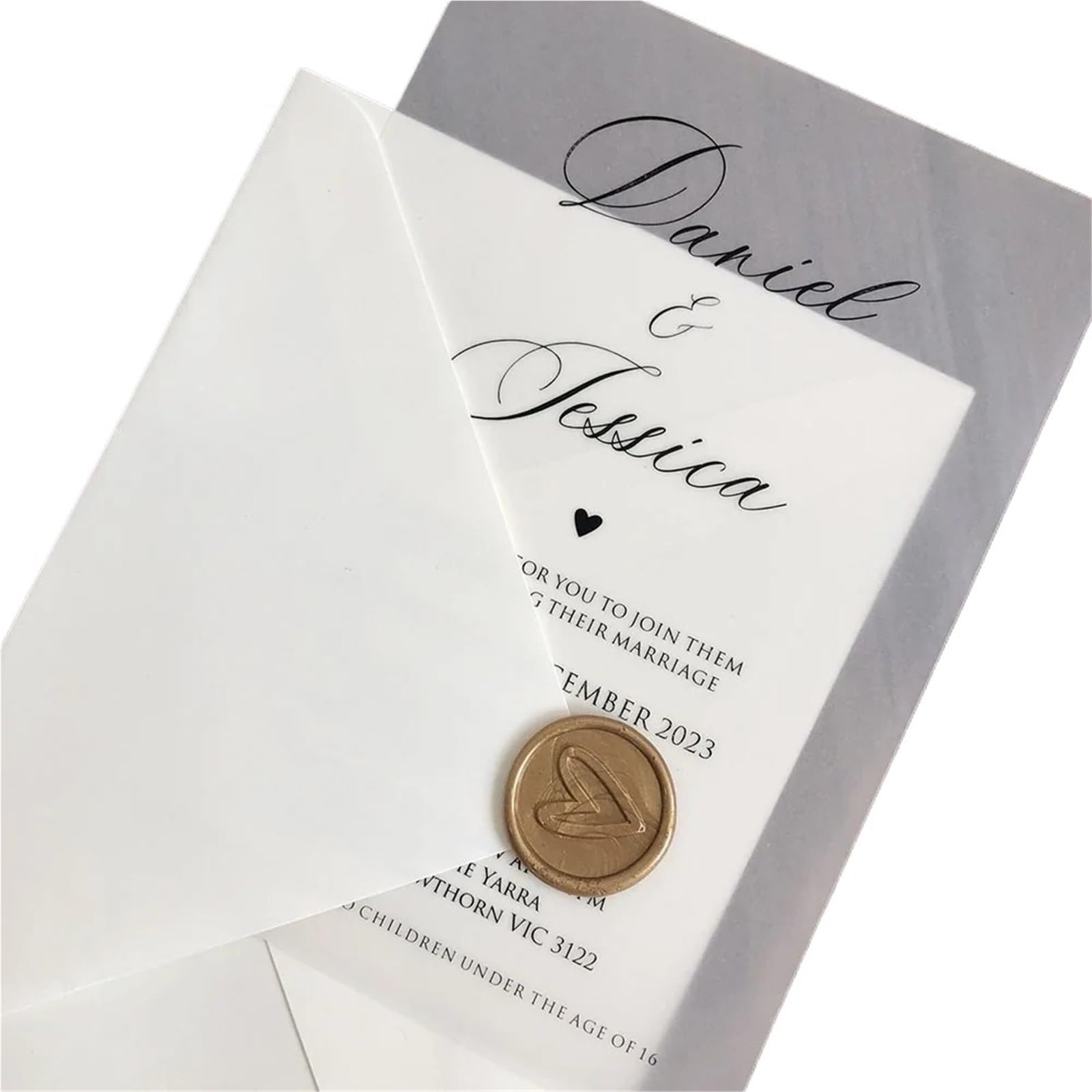 50 pezzi di inviti piegati, decorazioni for matrimoni, buste in carta velina, eleganti biglietti d'invito Per Decoration