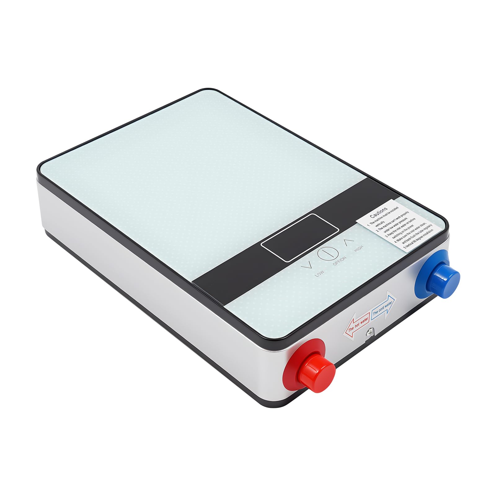 Scaldacqua elettrico istantaneo, 6500 W, mini scaldabagno con indicatore LED (30-55 °C), impermeabile IPX4, per doccia e bagno, bianco