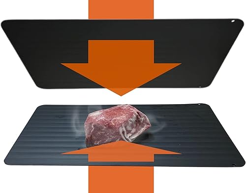 Evelots Paquete de 2 bandejas de descongelacióndescongelación de carne de doble propósito uso juntosparte superior e inferior para el doble de poder