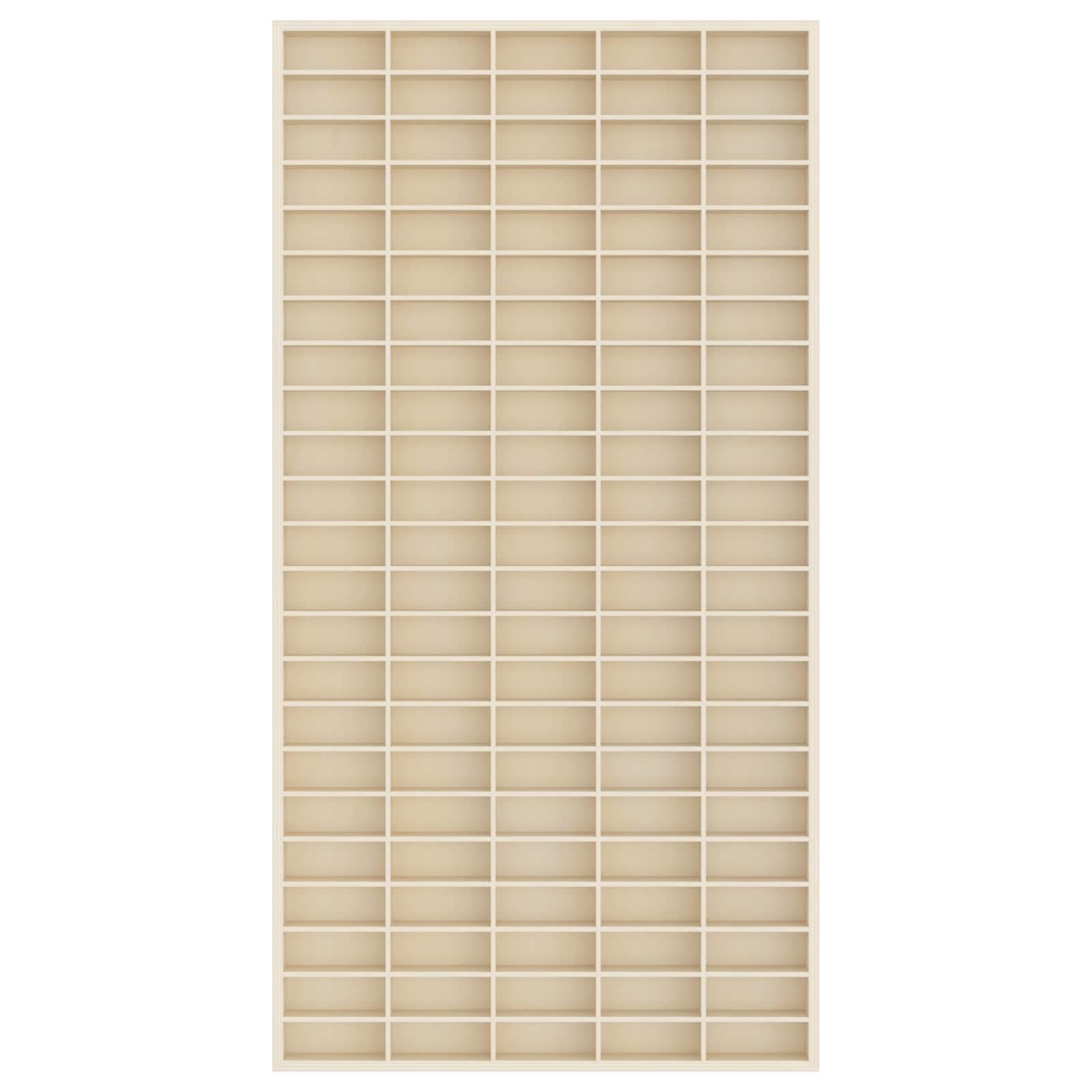 Wandvitrine Beige 50x4,5x96 cm Setzkasten Hängeregal