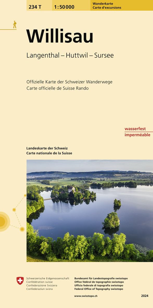 234T Willisau Wanderkarte: Langenthal - Huttwil - Sursee (Wanderkarten 1:50 000)