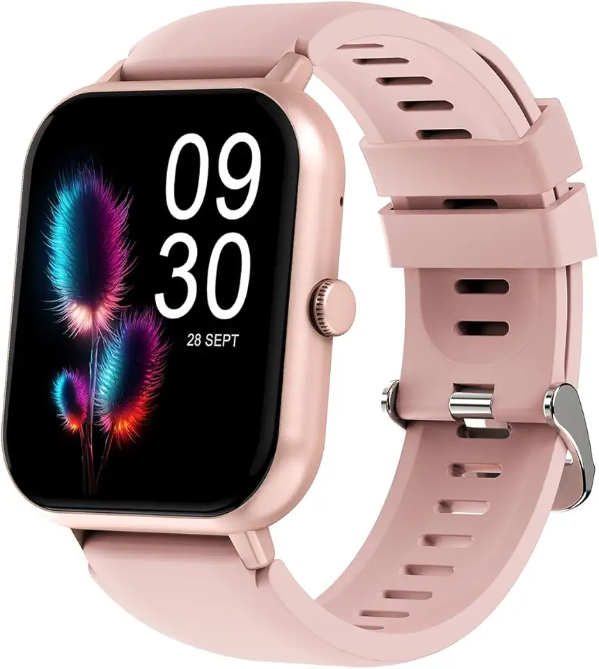 SmartWatch, relogio smartwatch feminino com 1.83" Ecrã tátil, à prova d'água IP68, Recebimento de Notificações, relogio smartwatch masculino com 100+ Modos Esportivos Faz e Recebe Ligações (Rosa)