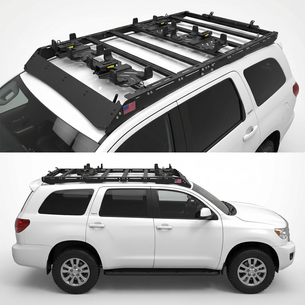 Heavy-Duty Aluminum Roof Rack for Sequoia 2008-2022 Factory Mount Compatible product thumbnail 2