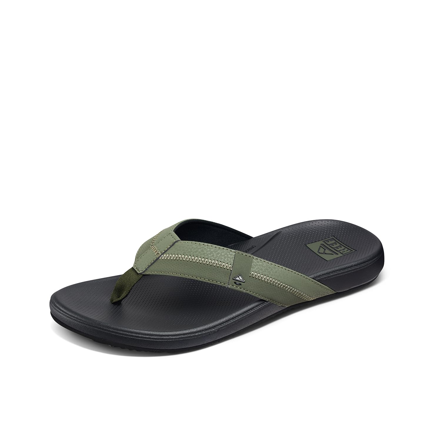 REEF Cushion Phantom 2.0 Men's Flip Flop, Ultra Soft Cushion Footbed, Olive/Gum, 12