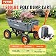 VEVOR Transportwagen, Gartenkarre mit leicht zu montierendem Stahlrahmen, Gartenwagen mit umwandelbarem 2-in-1-Griff, Mehrzweck-Schubkarre mit 680 Tragfähigekit, ca. 33 cm Reifen
