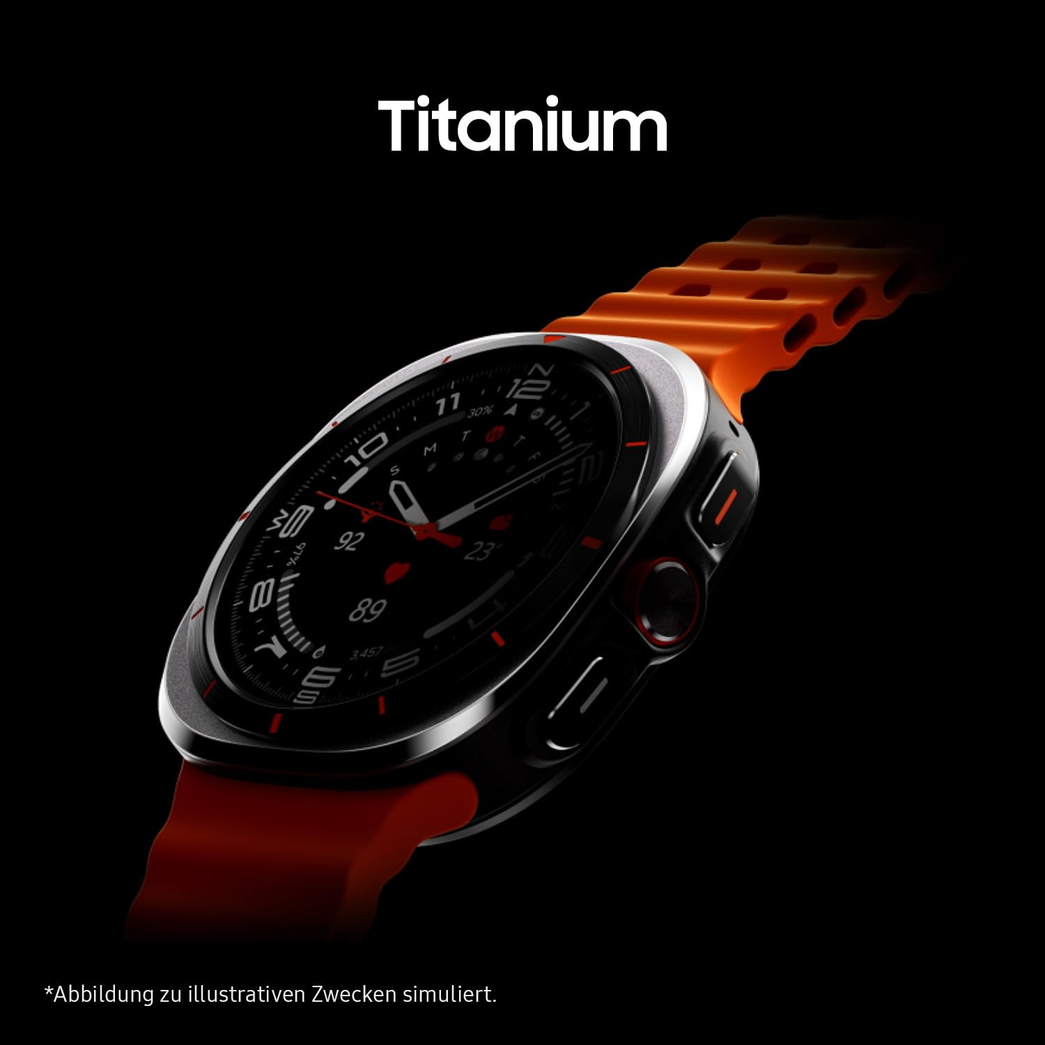Samsung Galaxy Watch Ultra (2025) Smartwatch mit Galaxy AI, Fitness-Uhr, Marine Band, Titan-Gehäuse, Dual-GPS, 64 GB, 47 mm, LTE, Titanium Silver